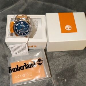 Timberland Men's Watch with Blue Dial and Silver Case brand new with box n paper